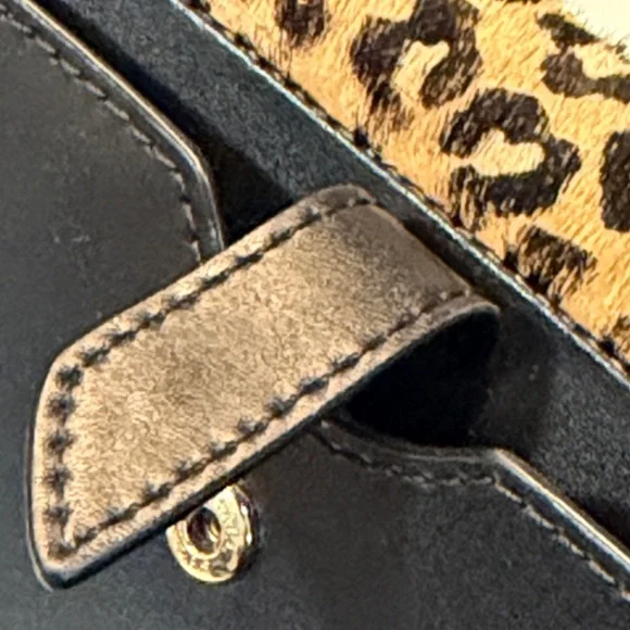 Michael Kors Animal Print and Black Clutch - Picture 10 of 16